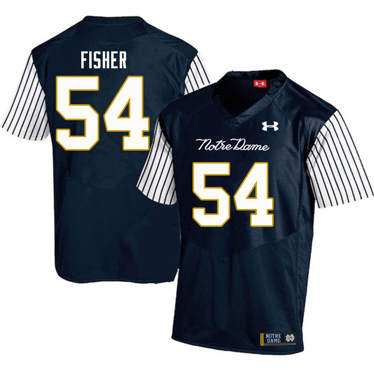 Men's NCAA Notre Dame Fighting Irish #54 Blake Fisher Stitched College Under Armour Authentic Navy Alternate Football Jersey HB10C67EM